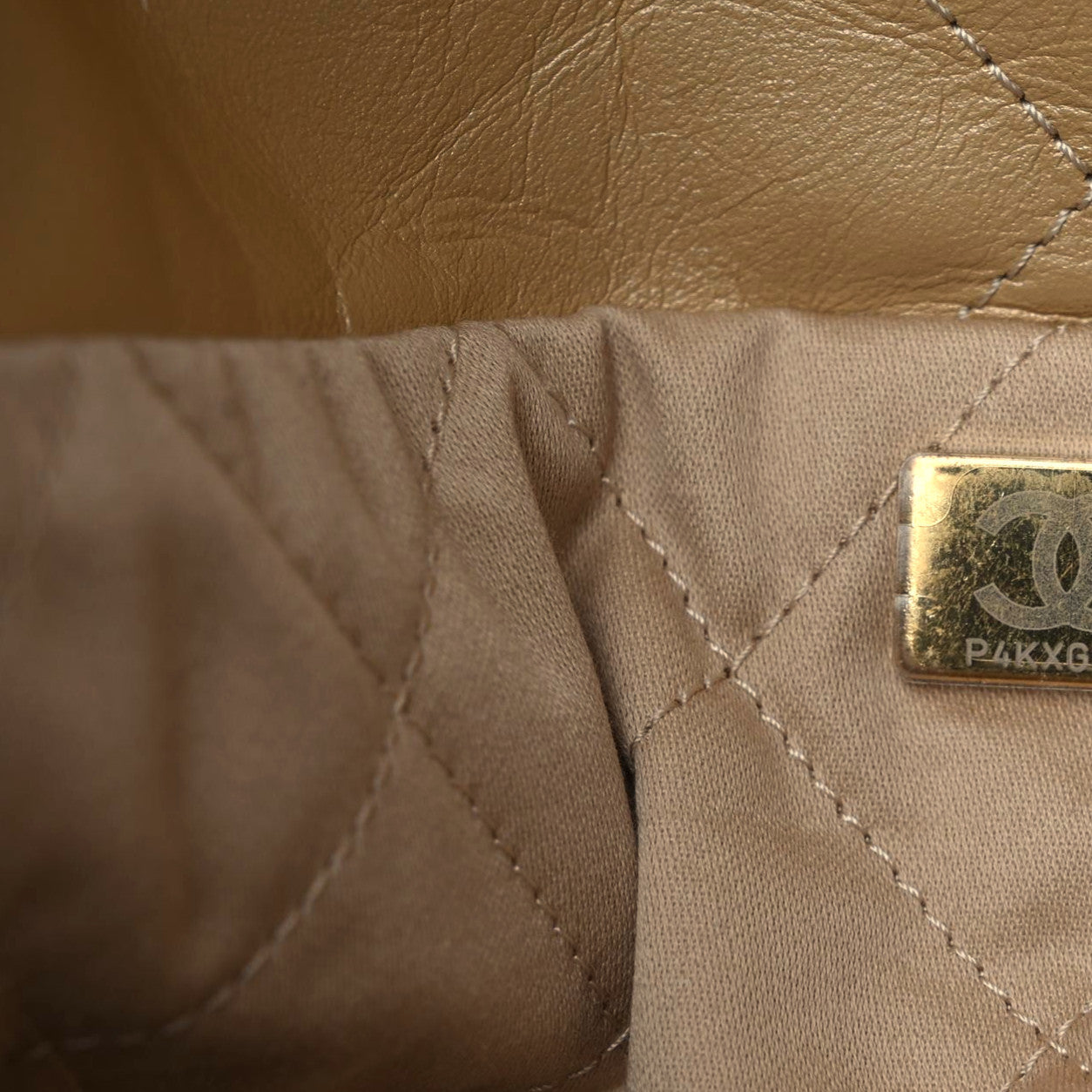 Chanel Shiny Crumpled Calfskin Quilted Chanel 22 Gold 9 of 10