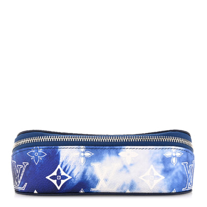 Louis Vuitton Cowhide Monogram Bandana Sunglasses Case GM Blue White 1 of 6