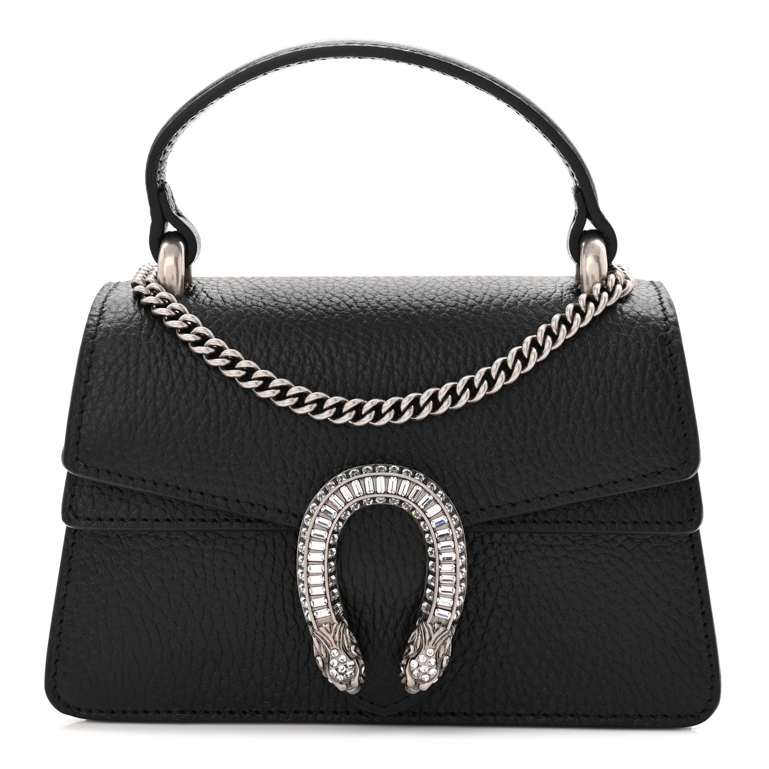 Gucci Dollar Calfskin Crystal Mini Dionysus Top Handle Bag Black Crystal 1 of 10