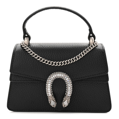 Gucci Dollar Calfskin Crystal Mini Dionysus Top Handle Bag Black Crystal 1 of 10