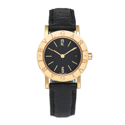 Bulgari 18K Yellow Gold Calfskin 26mm B.Zero1 Quartz Watch Black 1 of 7