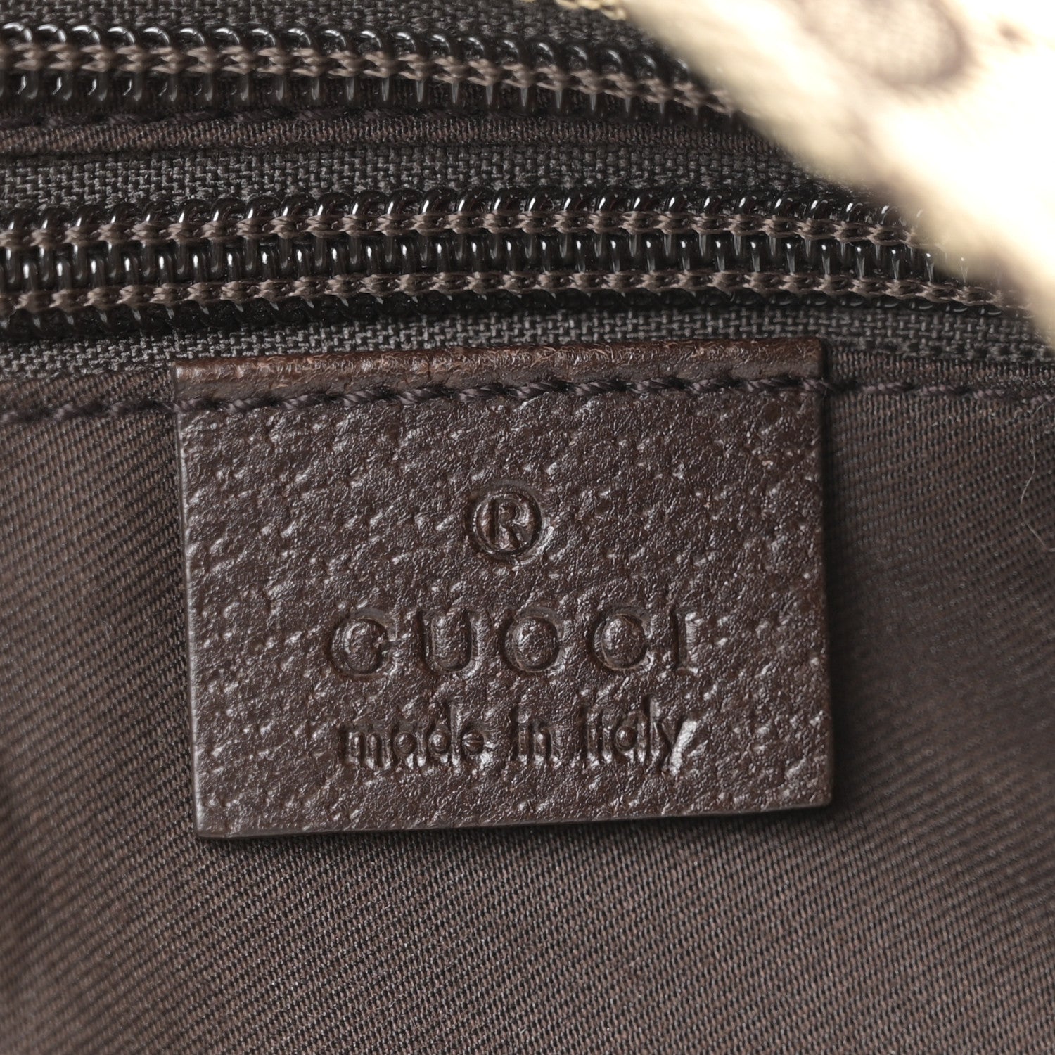 Gucci GG Monogram Small Web Handle Bucket Tote Dark Brown 6 of 10