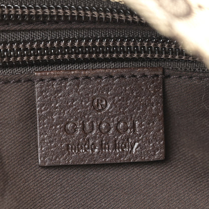 Gucci GG Monogram Small Web Handle Bucket Tote Dark Brown 6 of 10