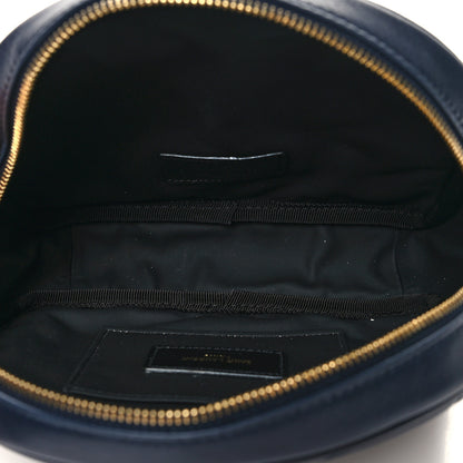 Saint Laurent Lambskin Quilted Lolita Cosmetic Pouch Navy 5 of 10