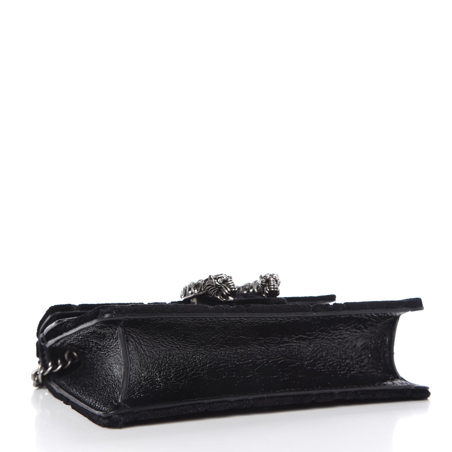 Gucci Velvet GG Monogram Super Mini Dionysus Shoulder Bag Black 4 of 9