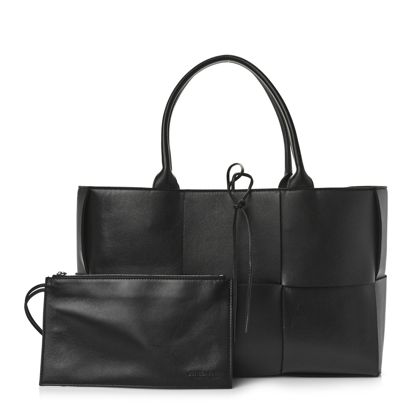 Nappa Maxi Intrecciato Arco Tote Black