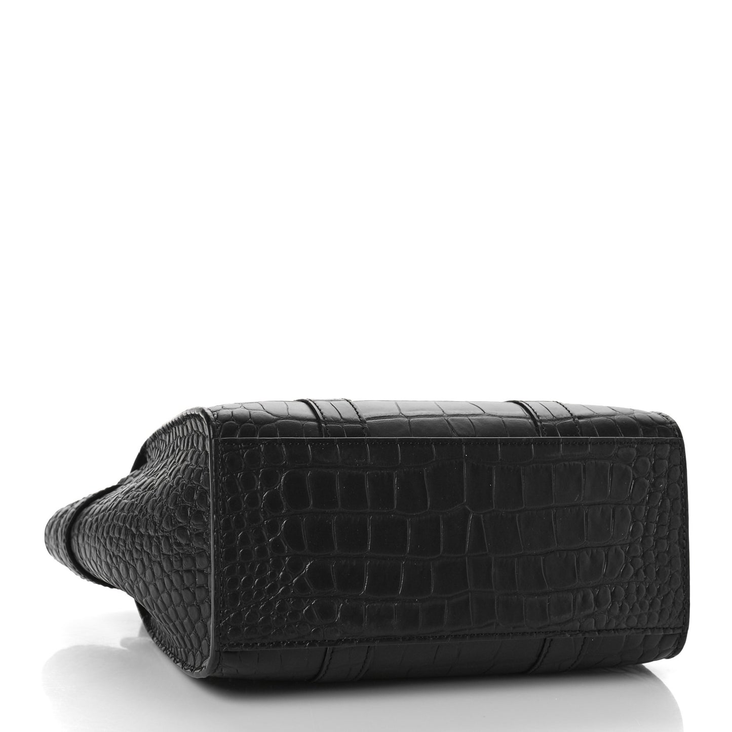 Crocodile Embossed Mini Zipped Bayswater Black
