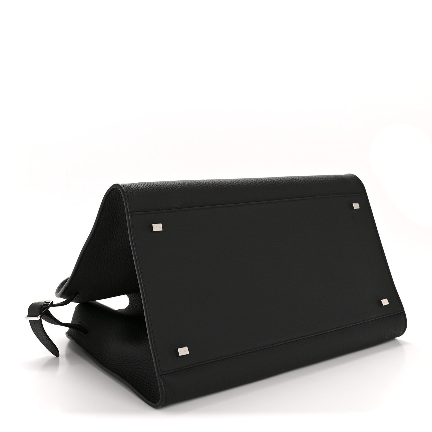 Matte Grained Calfskin Soft Margaux 15 Black