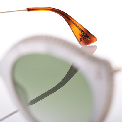 Gucci Crystal Cat Eye GG0214S Sunglasses White 6 of 7