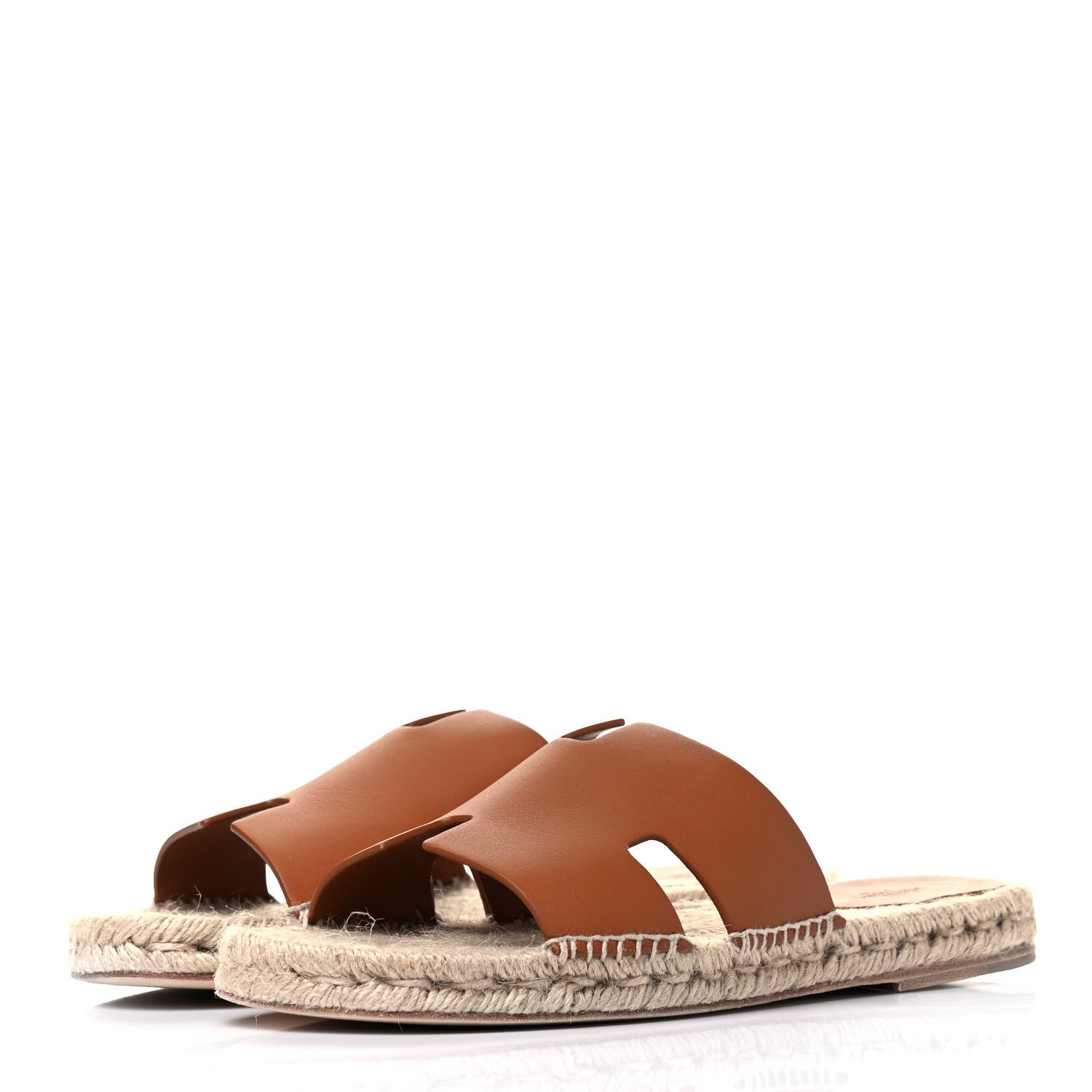 Hermes Calfskin Mens Antigua Espadrille Sandals 42 Naturel Safari 3 of 7