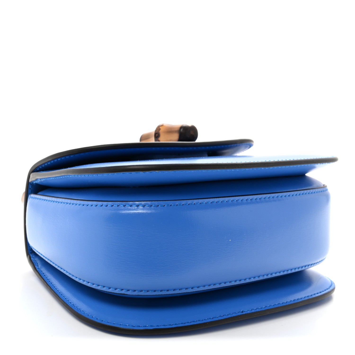 Gucci Boarded Dyana Lux Calfskin Web Mini Bamboo 1947 Top Handle Bag Blue 4 of 9