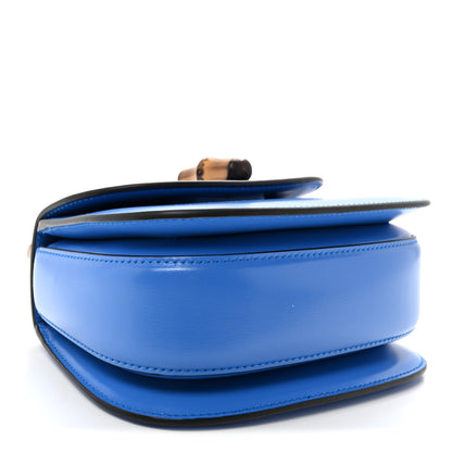 Gucci Boarded Dyana Lux Calfskin Web Mini Bamboo 1947 Top Handle Bag Blue 4 of 9