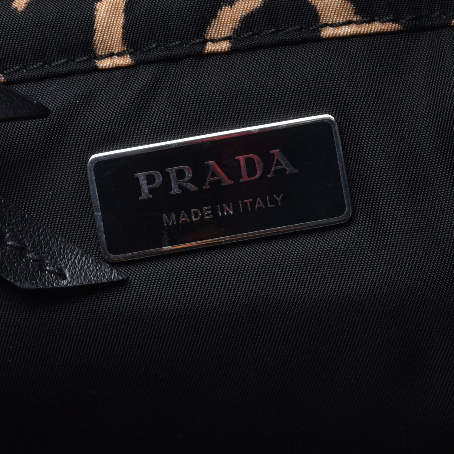 Prada Tessuto Nylon Leopard Print Shopping Tote Avorio 6 of 8