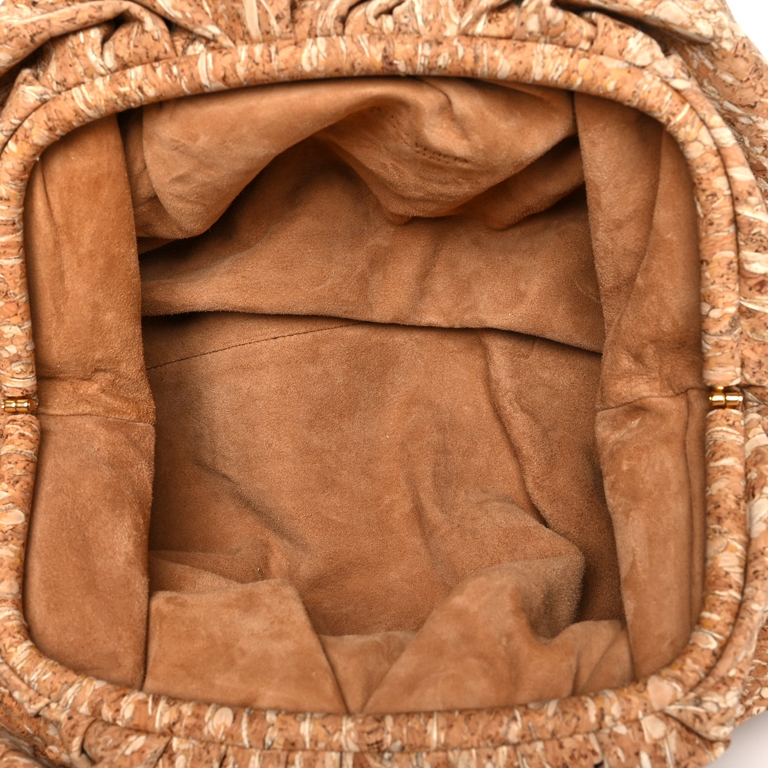Bottega Veneta Cork The Pouch Oversized Clutch Natural 4 of 10