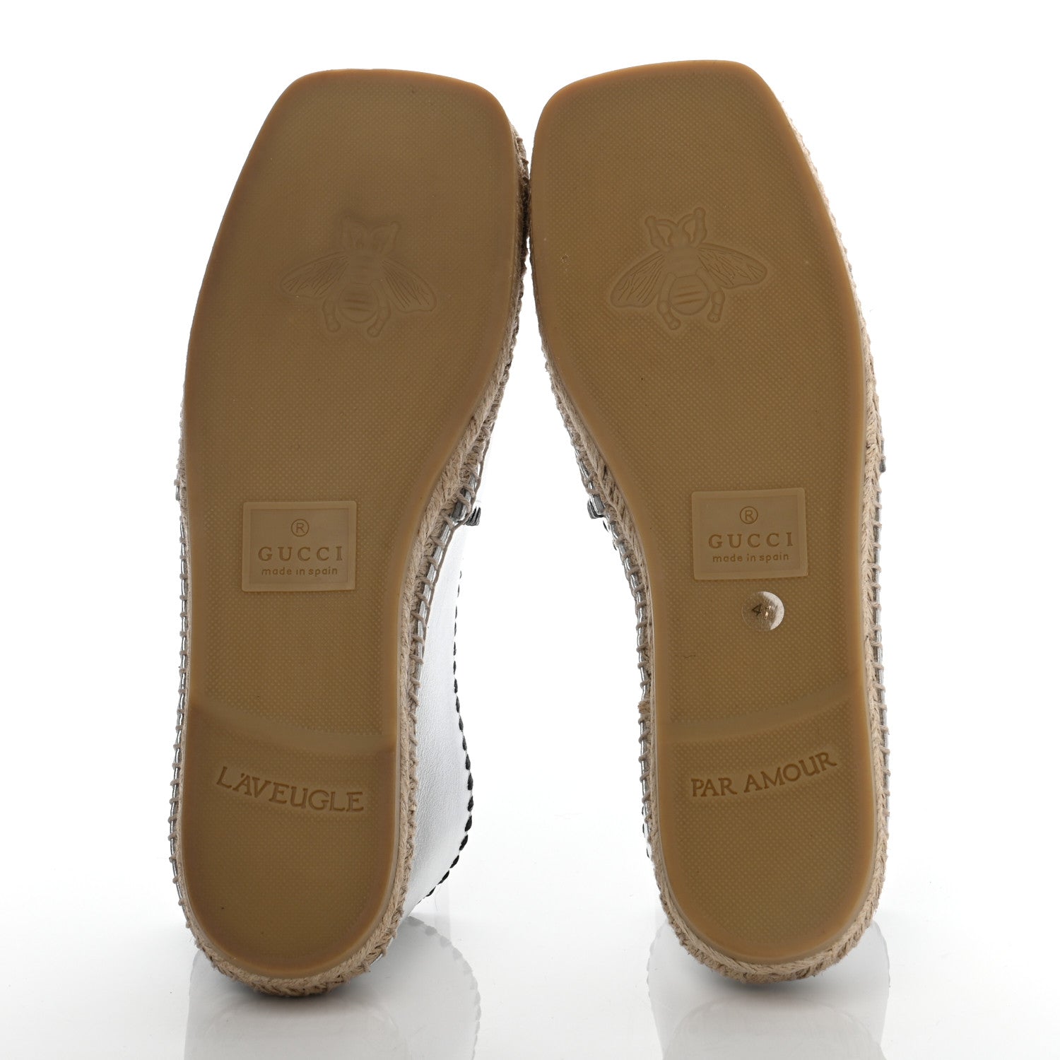 Gucci Metallic Nappa GG Marmont Espadrilles 41 Silver 5 of 12