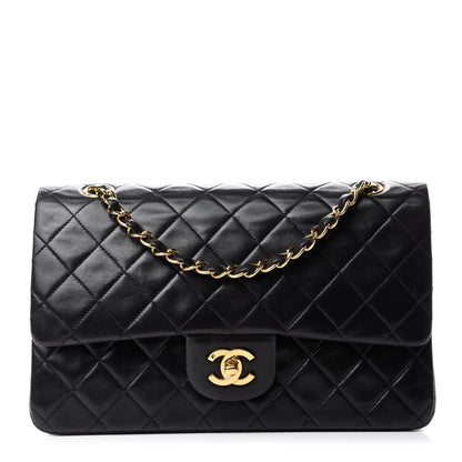 Chanel Lambskin Quilted Medium Double Flap Black 1 of 14