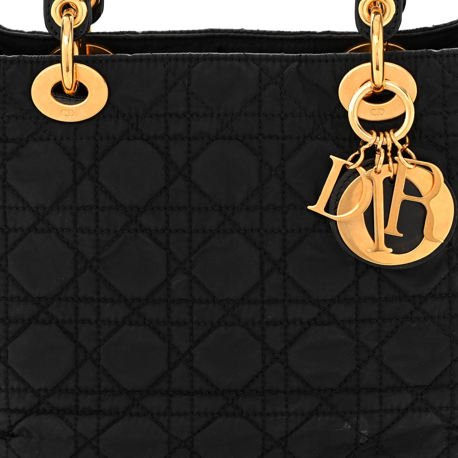 Christian Dior Nylon Cannage Medium Lady Dior Black 8 of 11