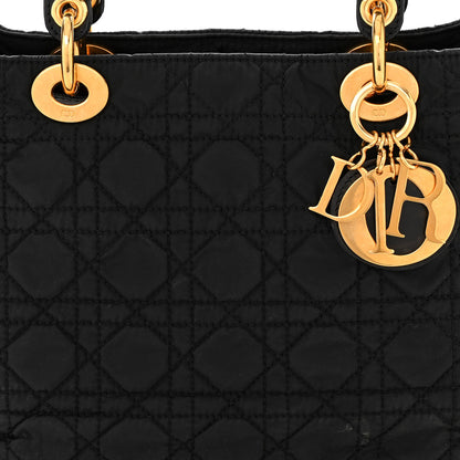 Christian Dior Nylon Cannage Medium Lady Dior Black 8 of 11