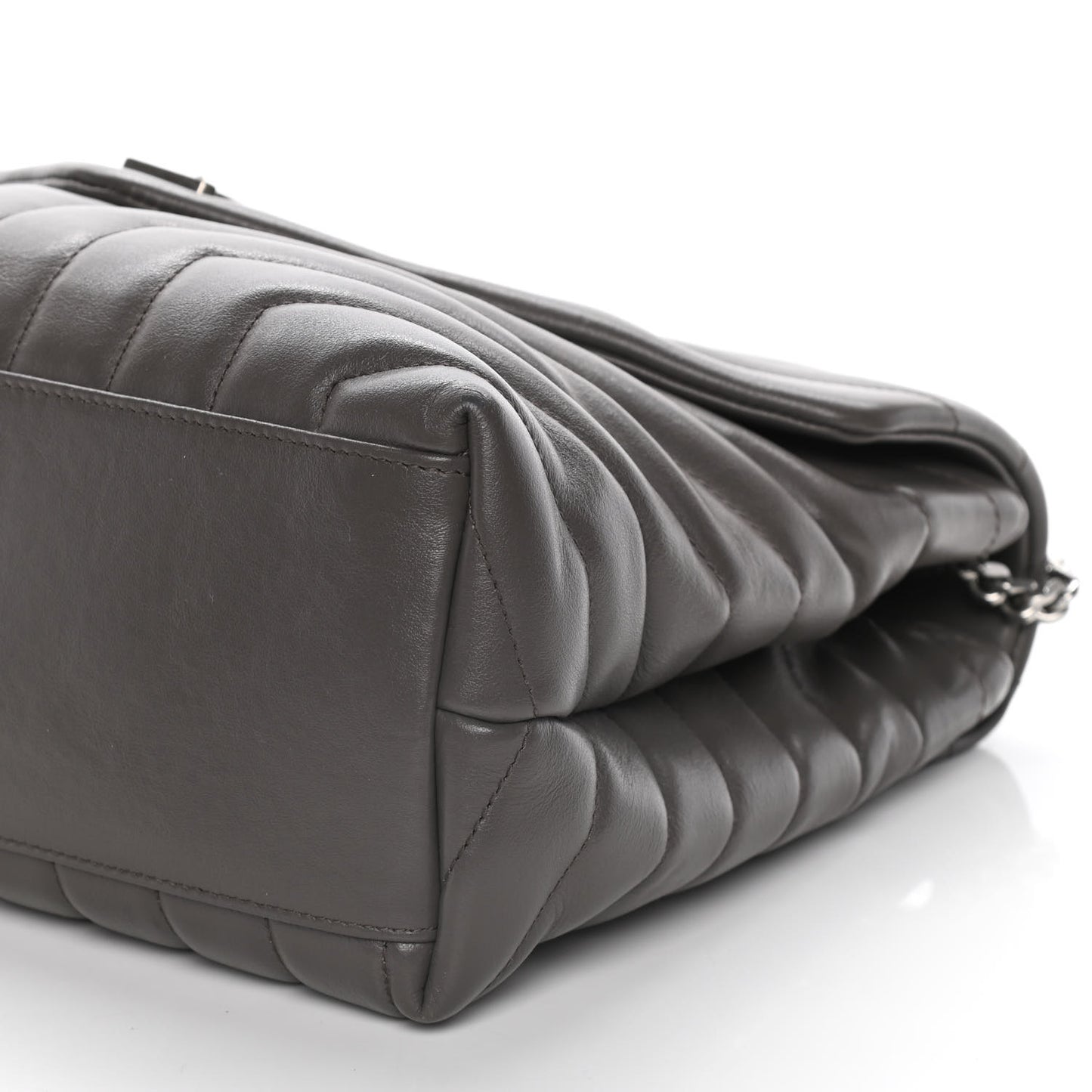 Calfskin Y Quilted Monogram Medium Loulou Chain Satchel Earth