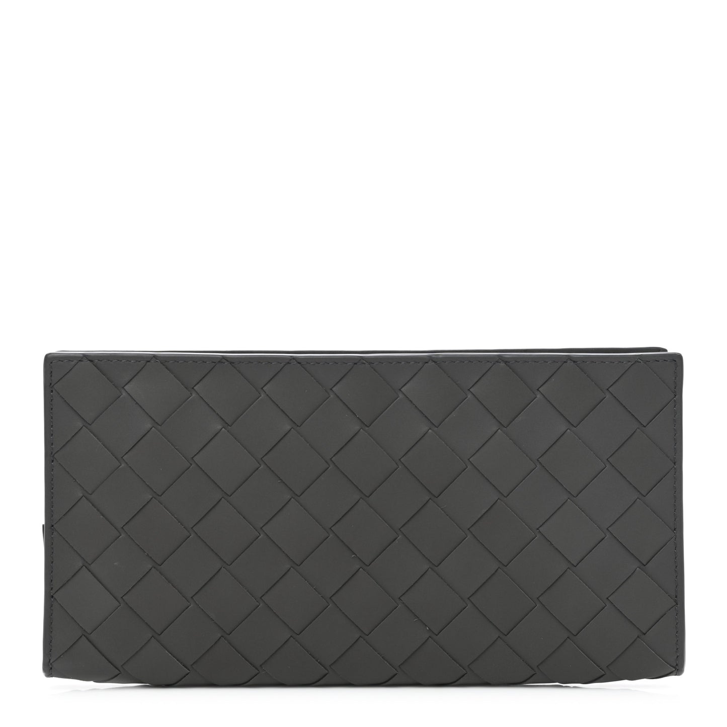 Nappa Intrecciato Zip Around Wallet Grey
