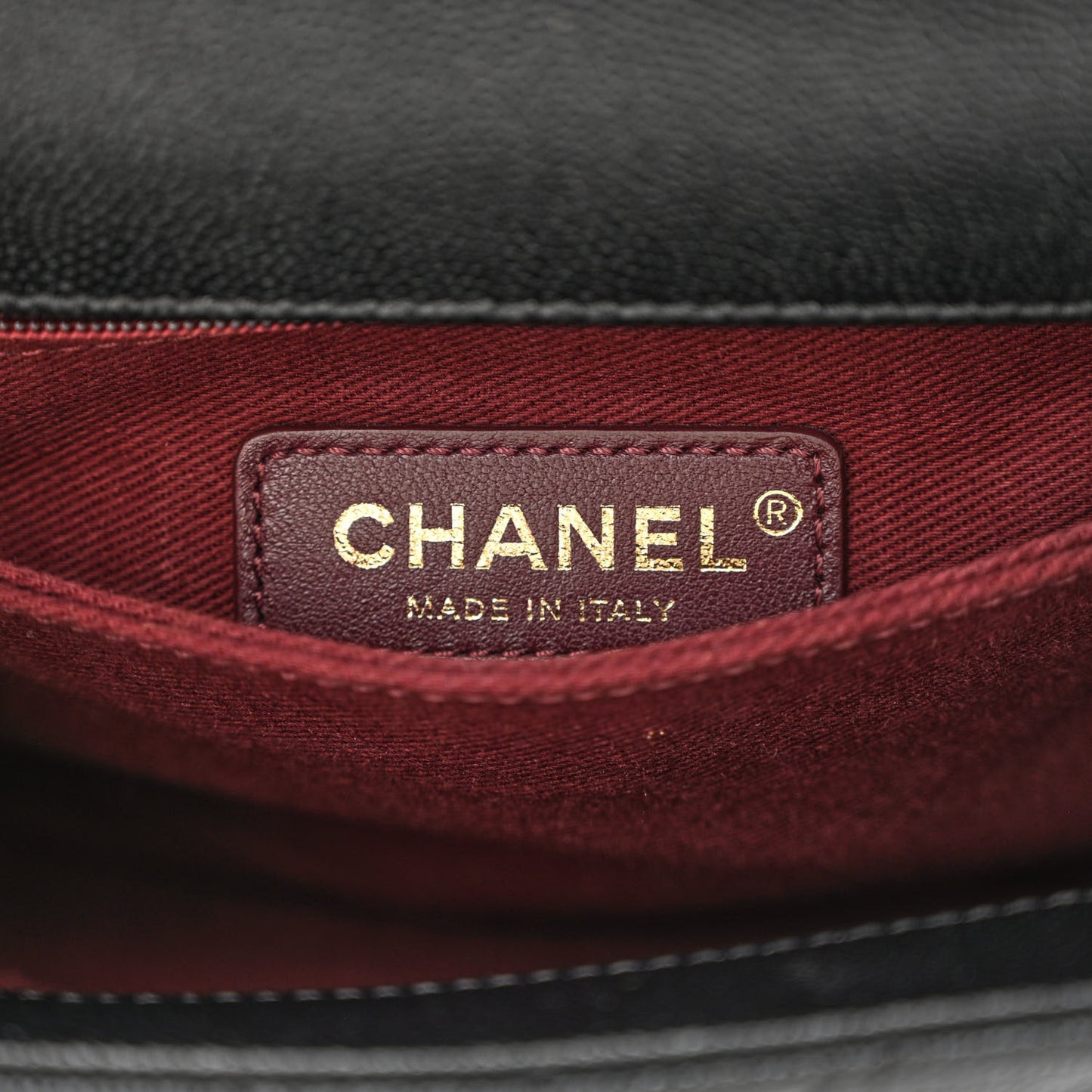 Caviar Chevron Quilted Mini Coco Handle Flap Black
