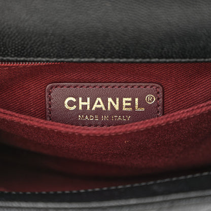 Chanel Caviar Chevron Quilted Mini Coco Handle Flap Black 6 of 10