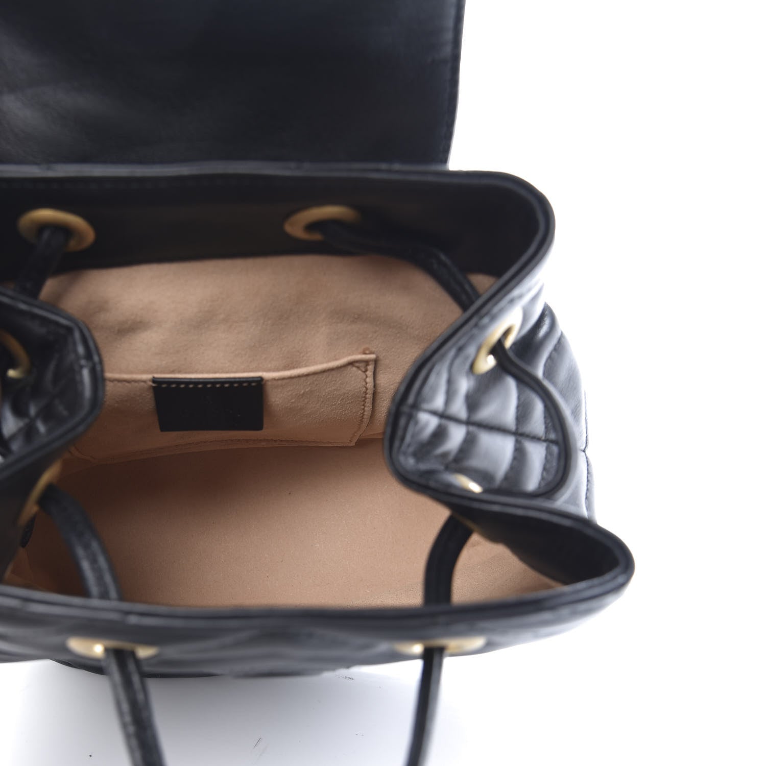 Gucci Calfskin Matelasse GG Marmont Flap Backpack Black 4 of 10