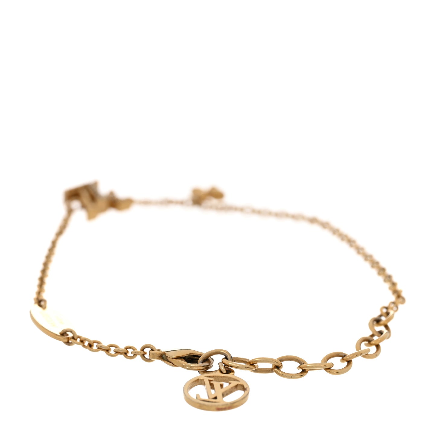 Metal Crystal LV Iconic Bracelet Gold