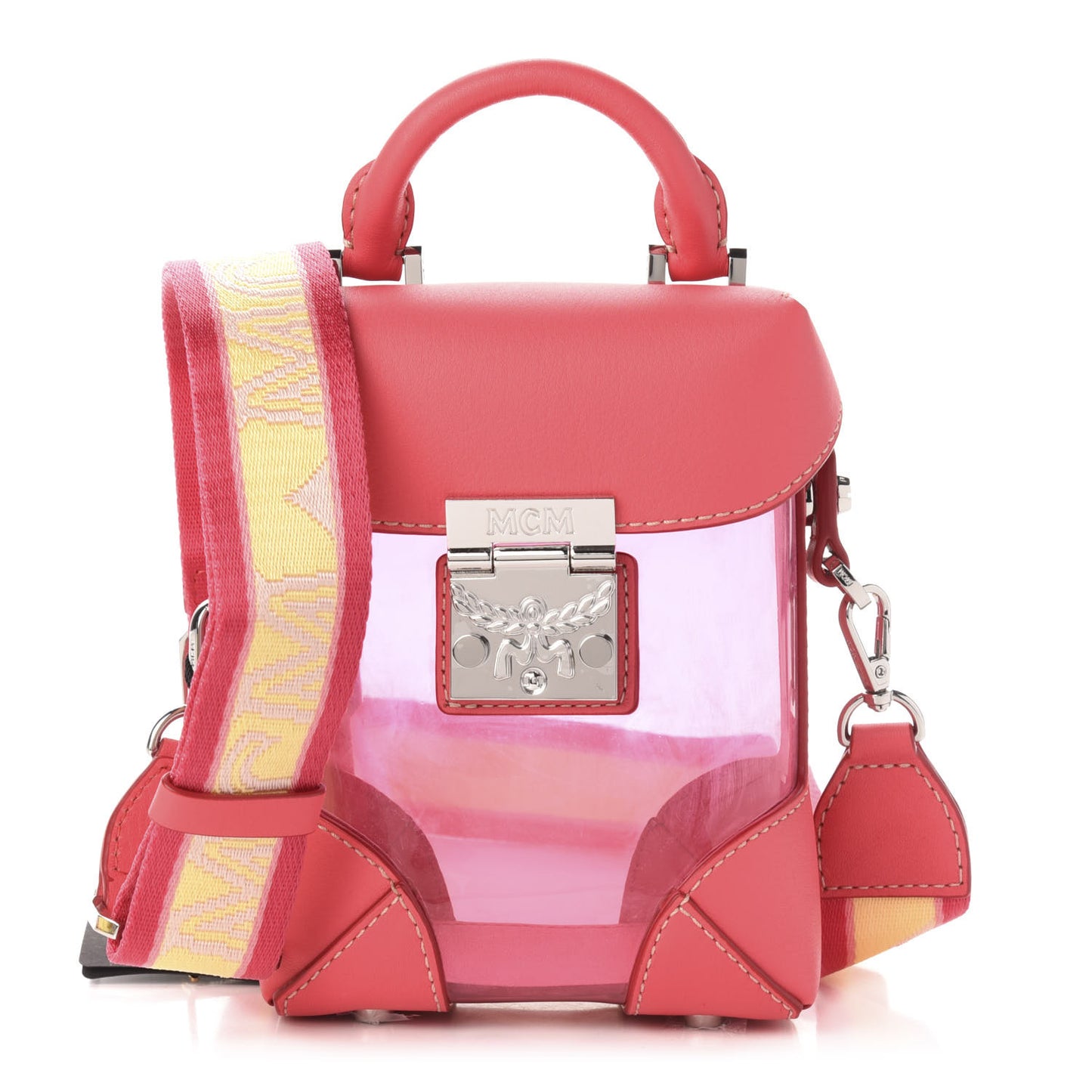 Transparent Mini Berlin Crossbody Teaberry