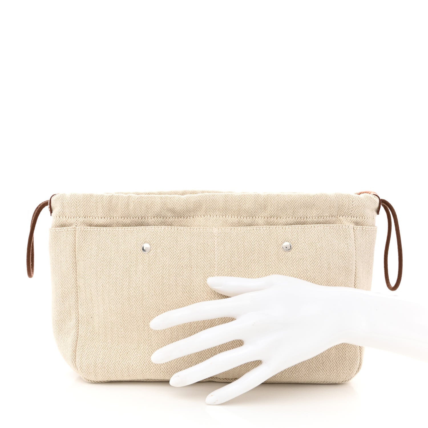 Hermes Canvas Barenia Fourbi 25 MM Pouch Naturel Fauve 3 of 13
