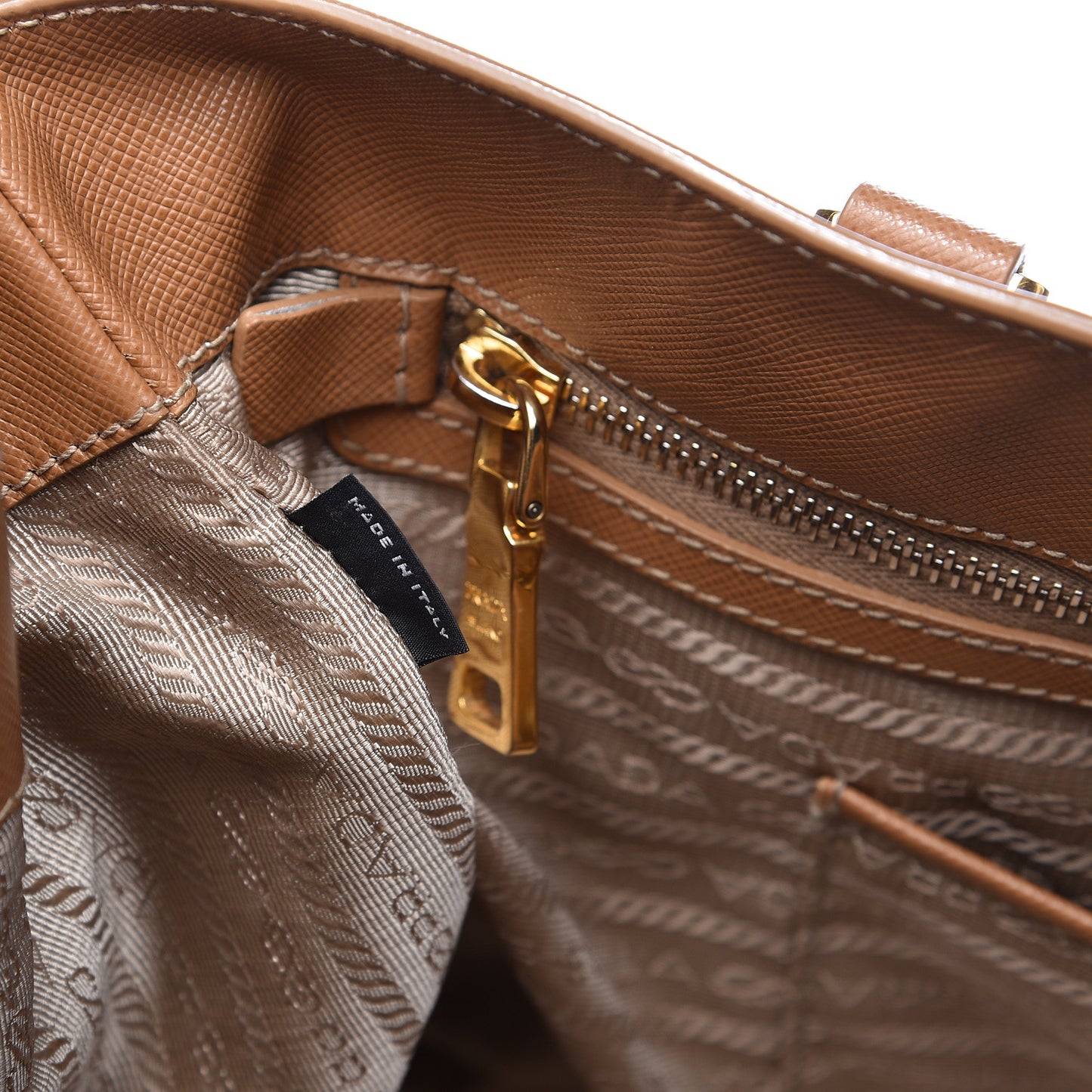 Saffiano Lux Large Tote Caramel