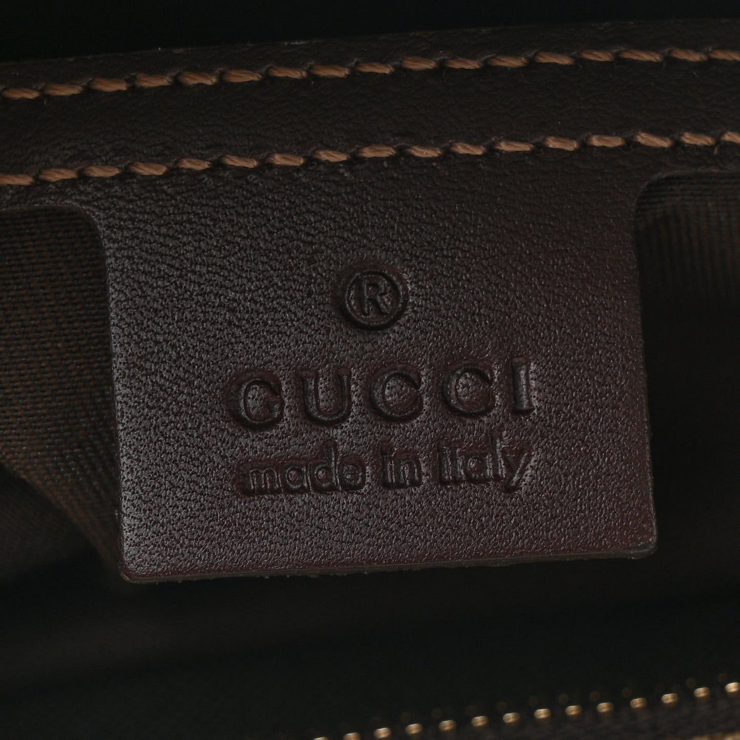 GG Supreme Monogram Small Flat Messenger Bag Dark Brown