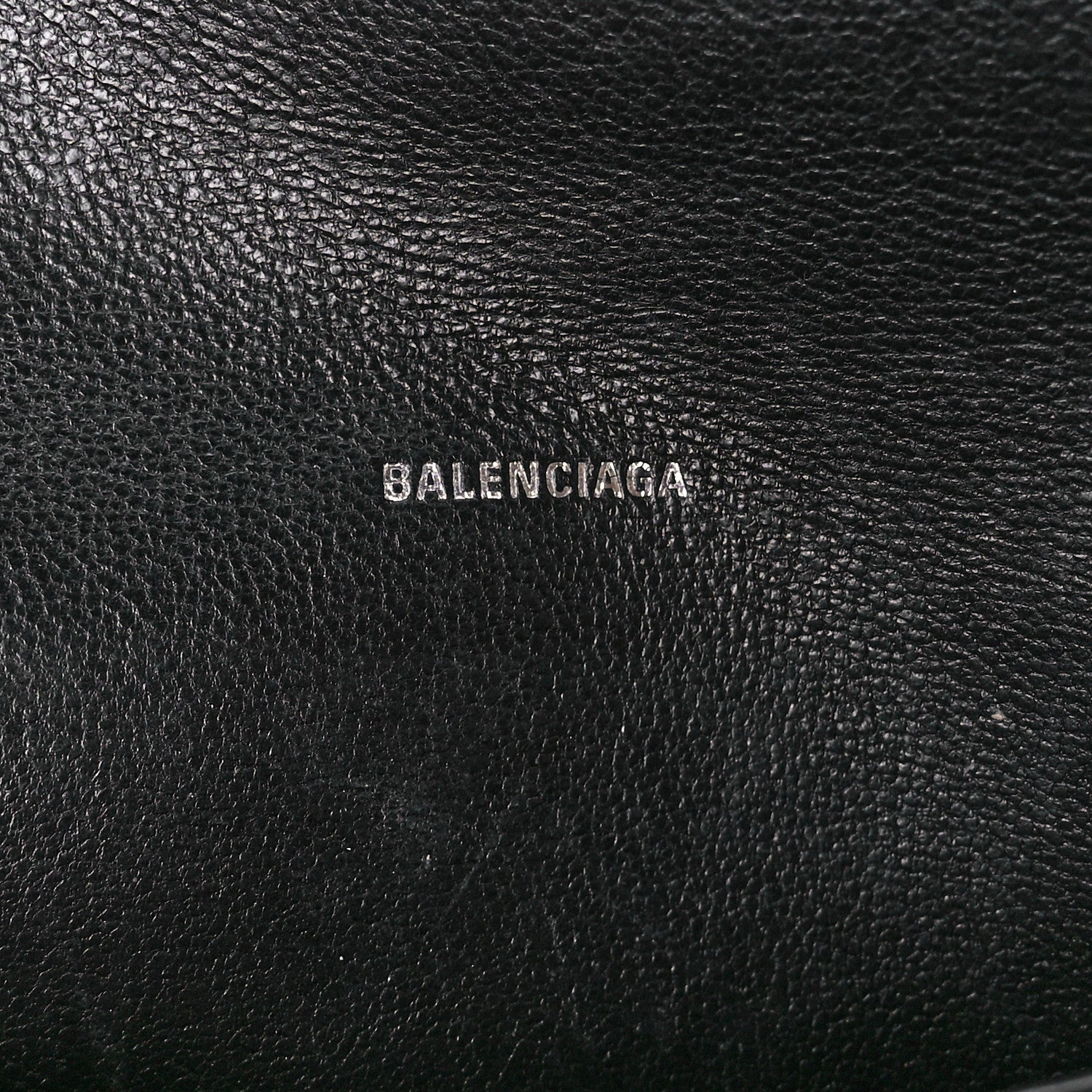 Balenciaga Grained Calfskin Logo Cash Thin Money Wallet Black White 6 of 12