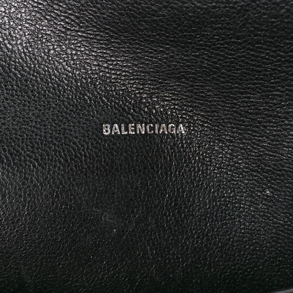 Balenciaga Grained Calfskin Logo Cash Thin Money Wallet Black White 6 of 12