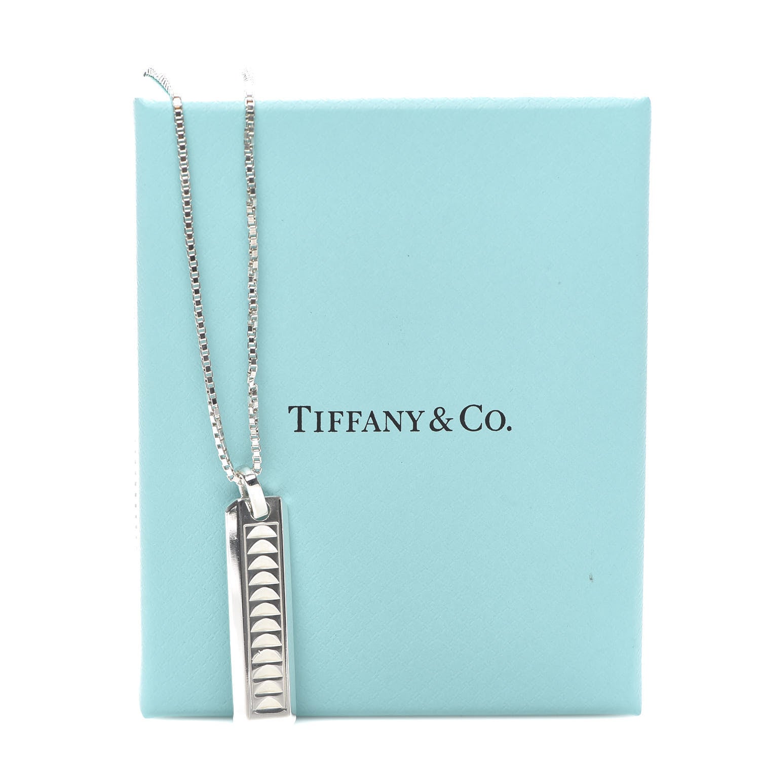 Tiffany Sterling Silver Paloma Caliper Bar Pendant Necklace 7 of 7