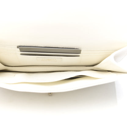 Chanel Caviar Quilted Square Flap Clutch White 5 of 8