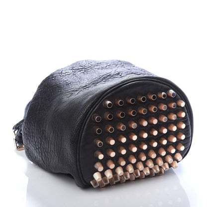 Alexander Wang Pebbled Lambskin Diego Bucket Black Rose Gold Hardware 4 of 10