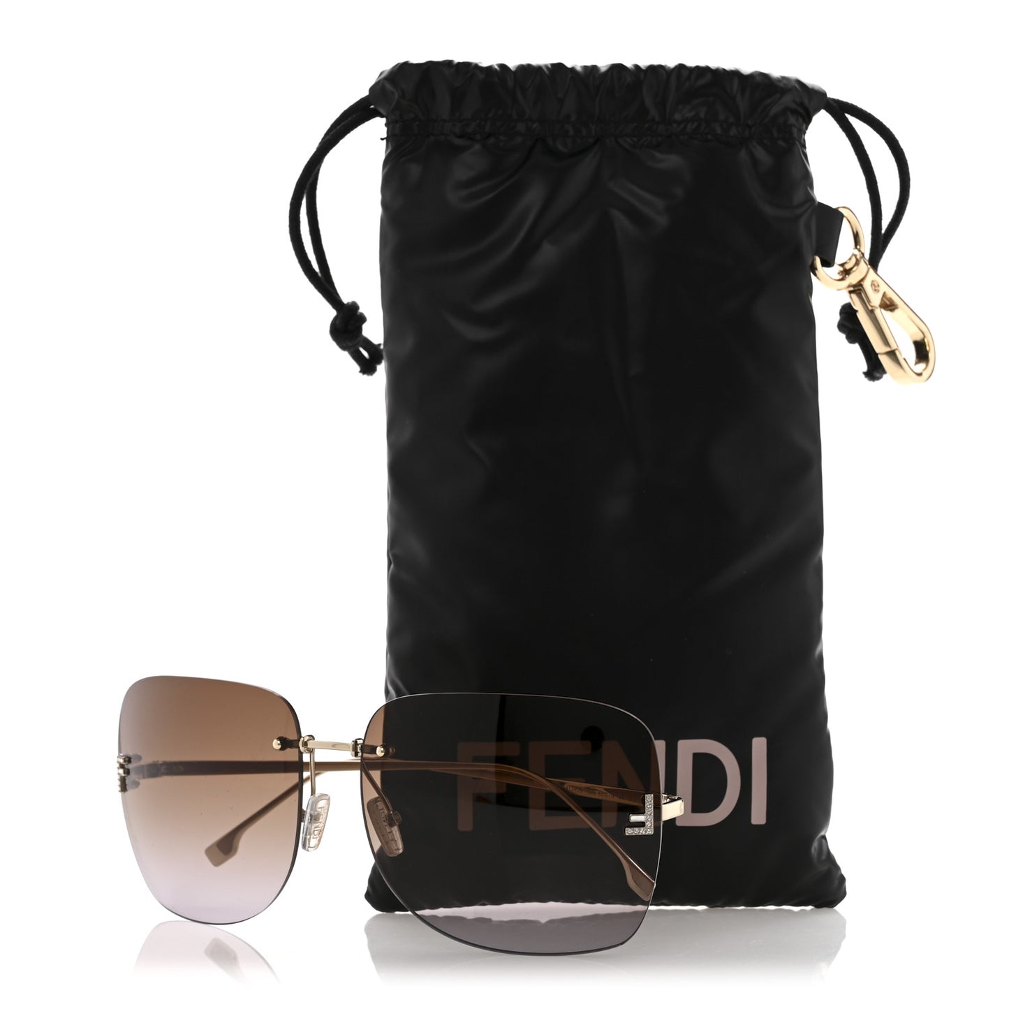 Metal Crystal Sunglasses FE4134US Gold