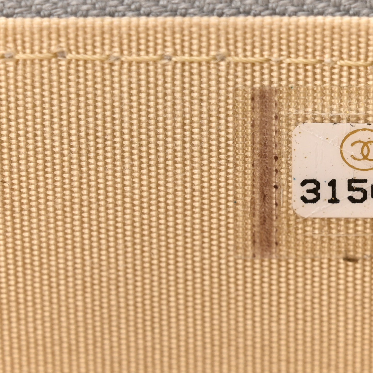 Lambskin Quilted Small Pearl Crush Vanity Case With Chain Grey