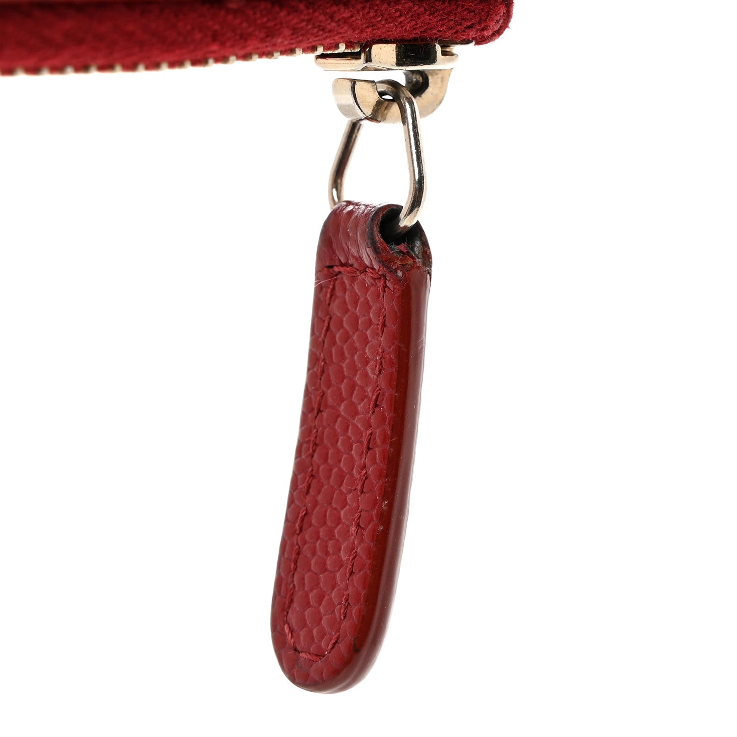Chanel Caviar Quilted Zipped Key Holder Case Red 8 of 10