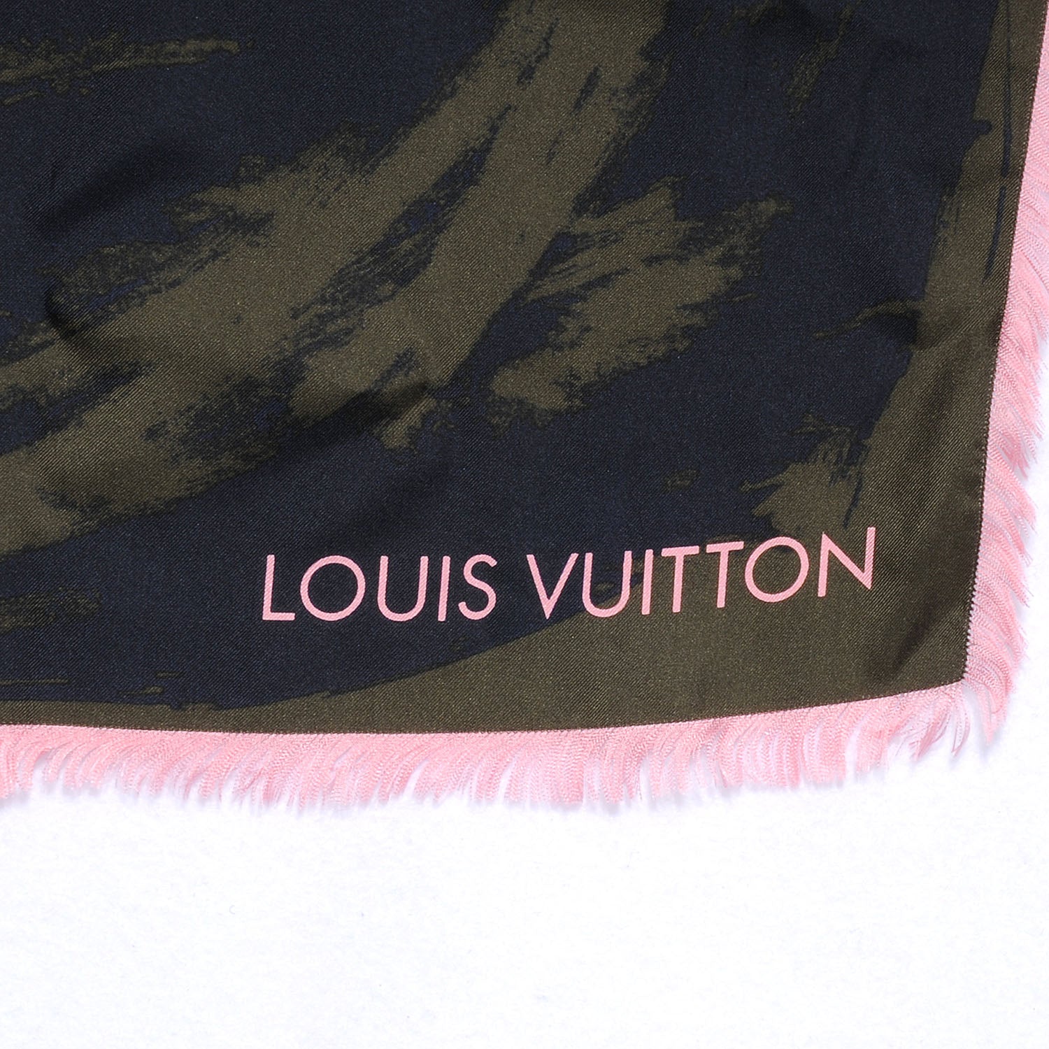 Louis Vuitton Silk Carre Arty Scarf Green Pink 3 of 5