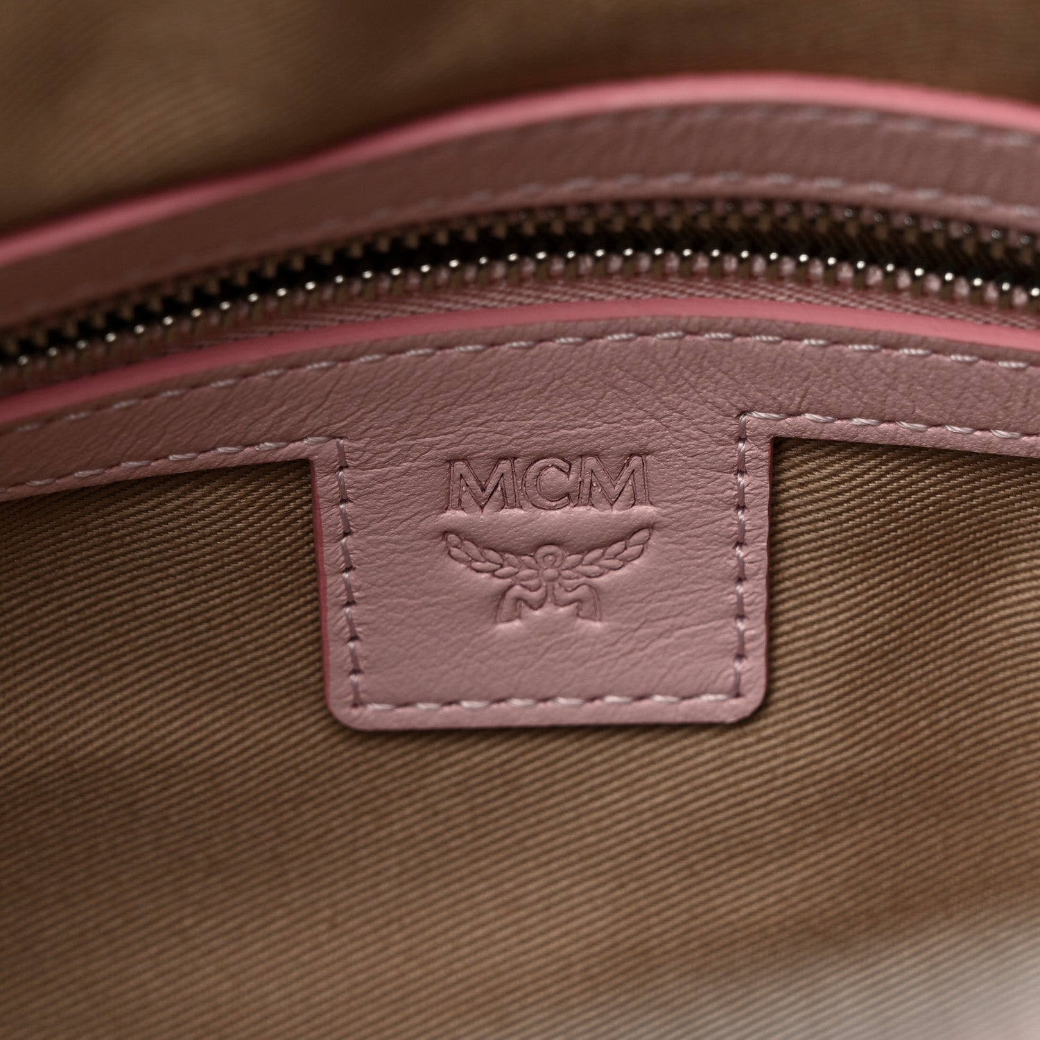 MCM Nylon Camo Top Handle Satchel Pink Blush 6 of 12