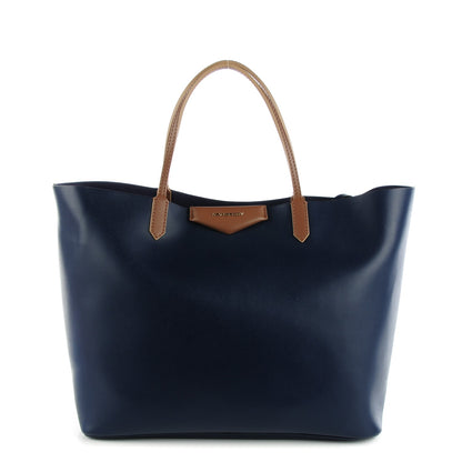 Givenchy Calfskin Large Antigona Tote Navy Beige 1 of 8