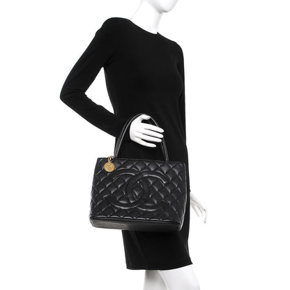 Chanel Caviar Quilted Medallion Tote Black 2 of 7