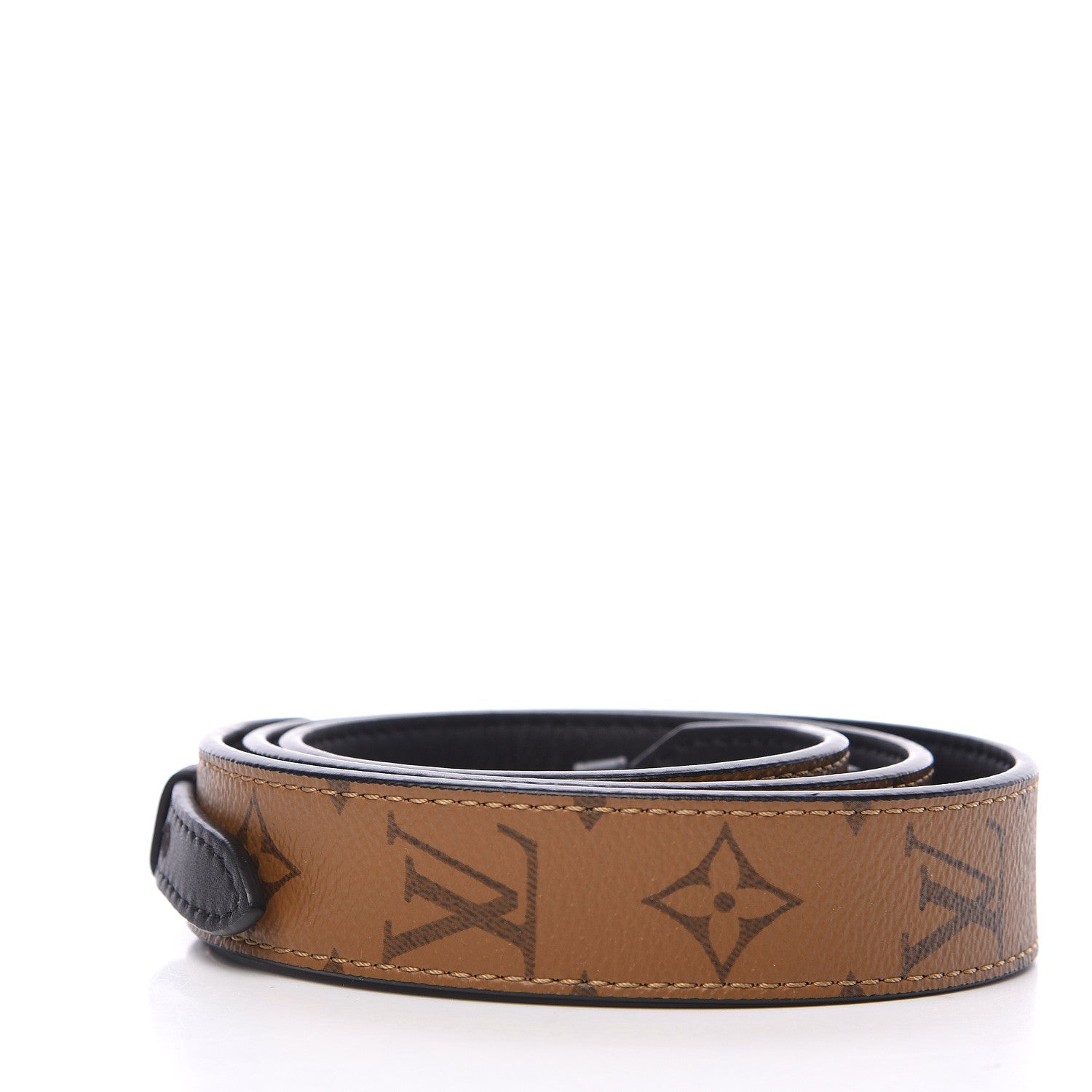Louis Vuitton Reverse Monogram Bandouliere Shoulder Strap XL Black 2 of 5
