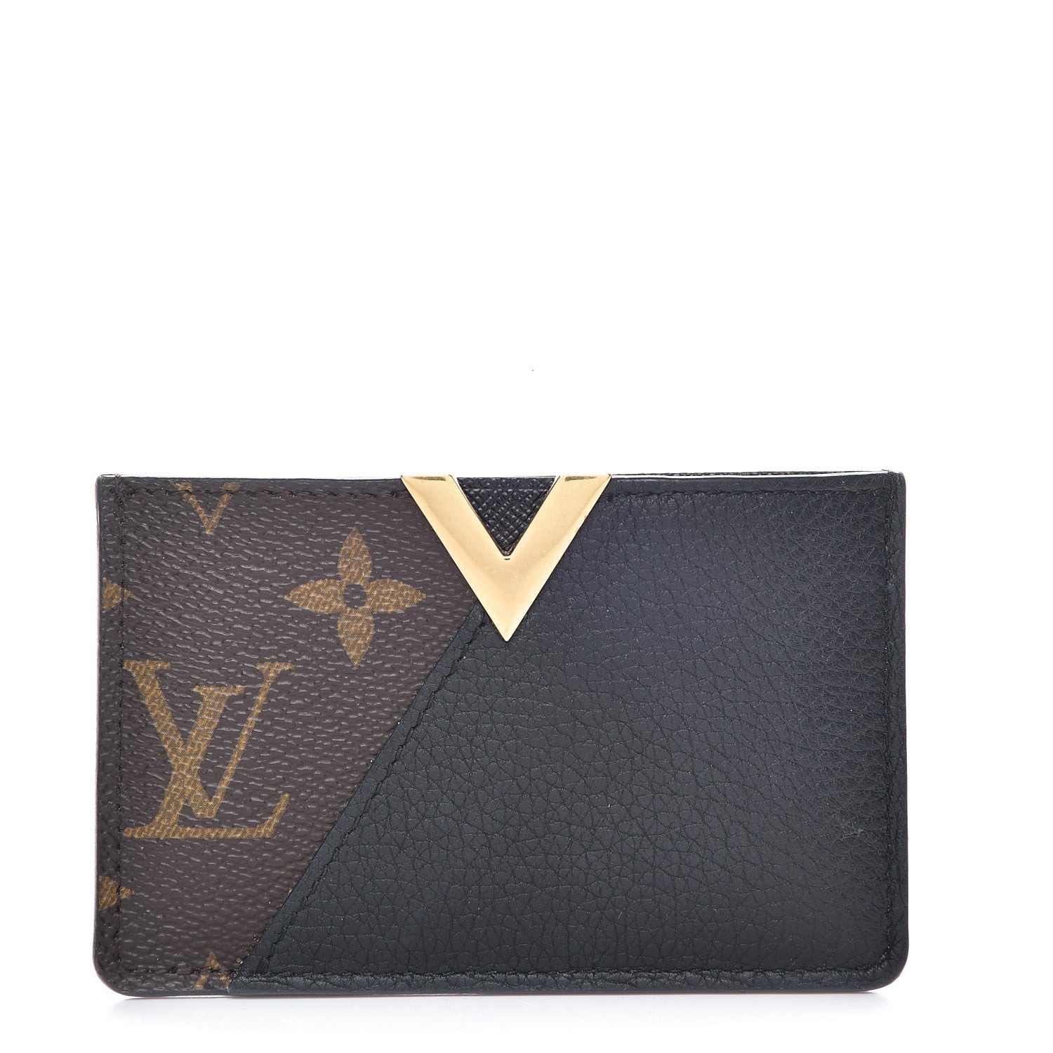 Louis Vuitton Monogram Calfskin Kimono Card Holder Black 1 of 9