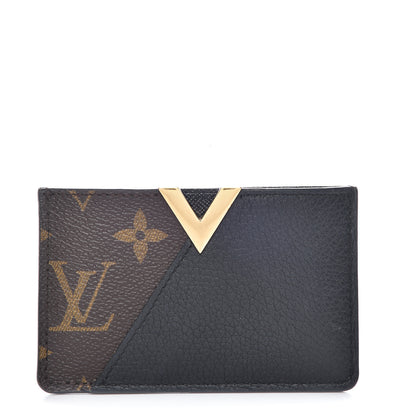 Louis Vuitton Monogram Calfskin Kimono Card Holder Black 1 of 9