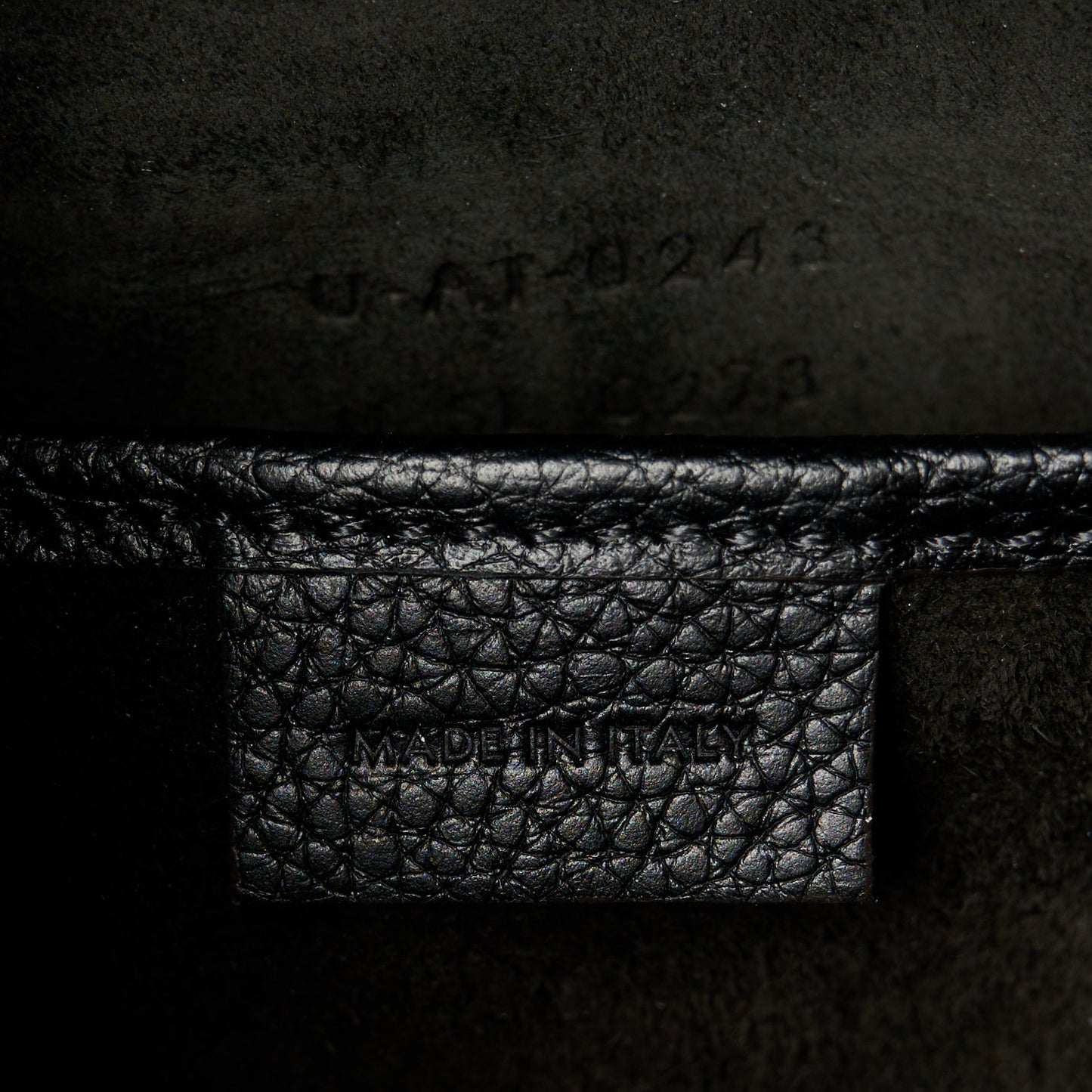 Drummed Calfskin Nano Luggage Black