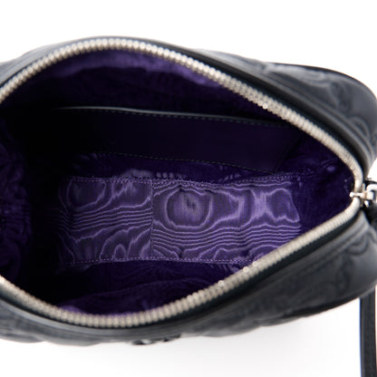 Gucci Nylon Calfskin Enamel GG Matelasse Shoulder Bag Black 5 of 10