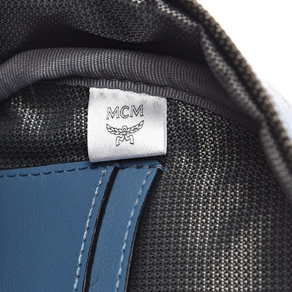 MCM Visetos Side Stud X-Mini Stark Bebe Boo Backpack Blue 6 of 8